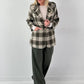 Geruit wollen blazer, model "Royal Check" - olijfgroen-veelkleurig