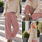 Sweater with trumpet sleeves - taupe
