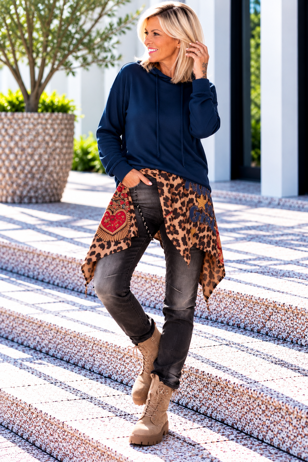 Waist Wrap in Wildlederoptik Number One Girl - leo-mehrfarbig ( lieferbar ab ca. 29.10.26)