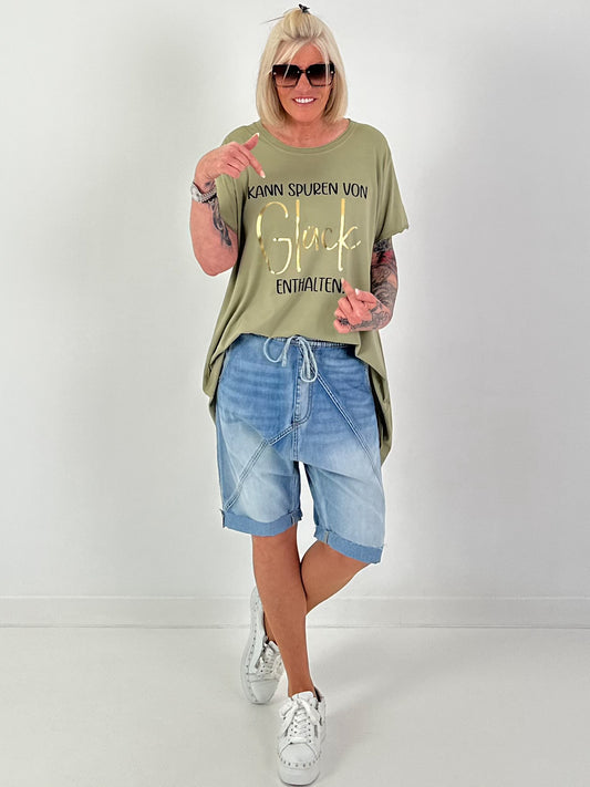 Long T-Shirt Glück - khaki
