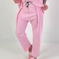 Trousers with wide pleats - pink