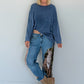Jogg-Jeans im Used Look Zebra - denim