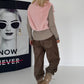 Vest in knusse imitatiebontlook - roze