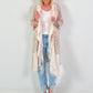 Lace coat in a material mix - beige