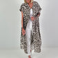 Leopard print shirt dress - beige