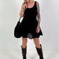 Ruffled skort - black