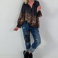 Tunika mit Leo-Print - leo-anthrazit