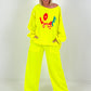 Sweater Love Yourself - neon yellow