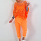 Häkelshirt mit Top - neonorange