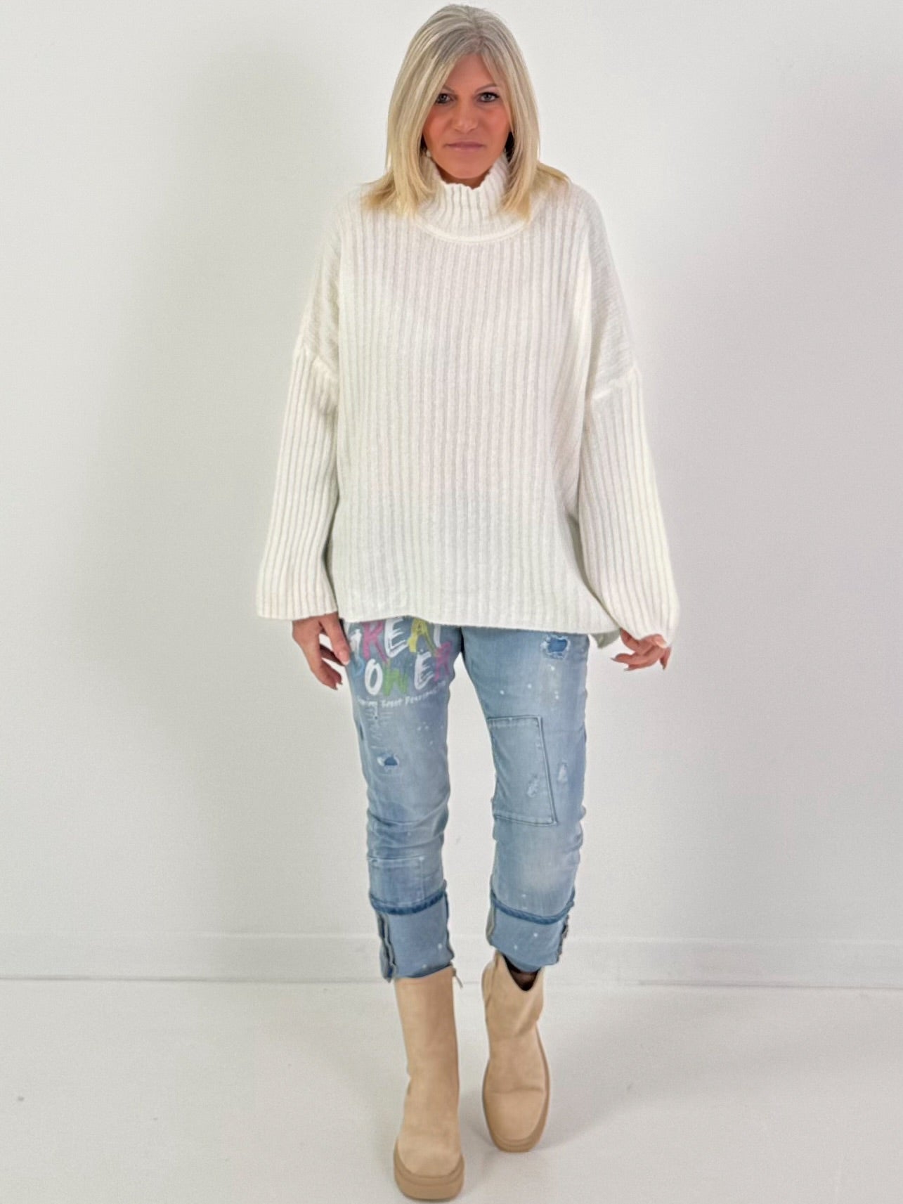 Pullover Modell "Feather Touch" - ecru