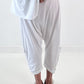 Sweatshirt Baggy met pijpverzameling - wit