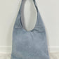 Casual suede bag - light blue