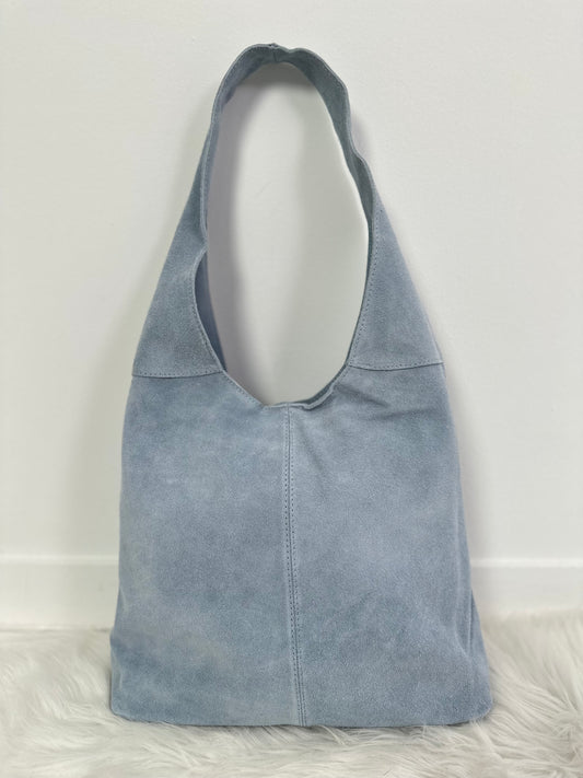 Casual suede bag - light blue