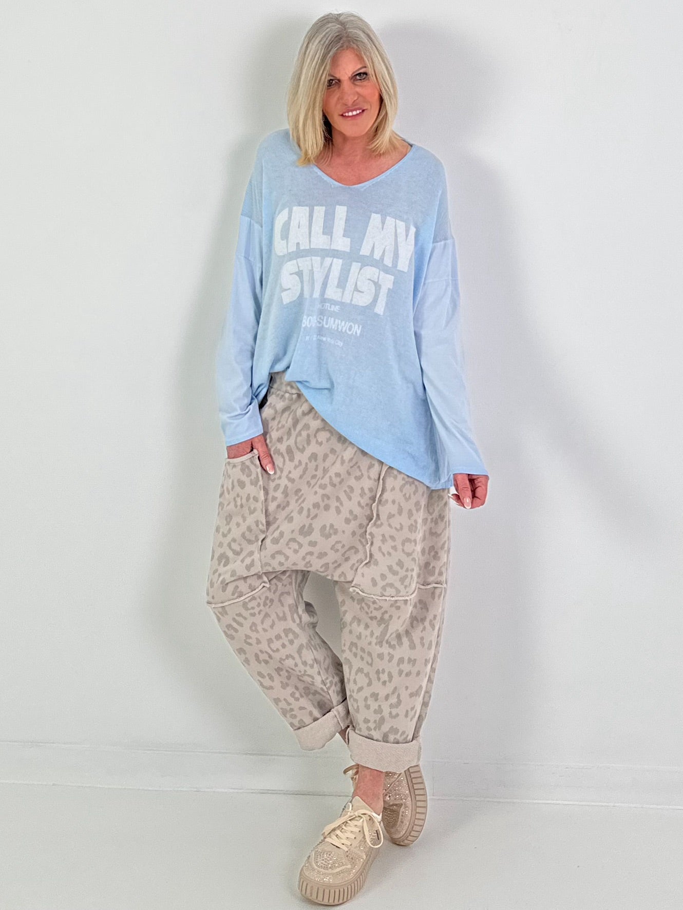 Trui Call My Stylist - Lichtblauw