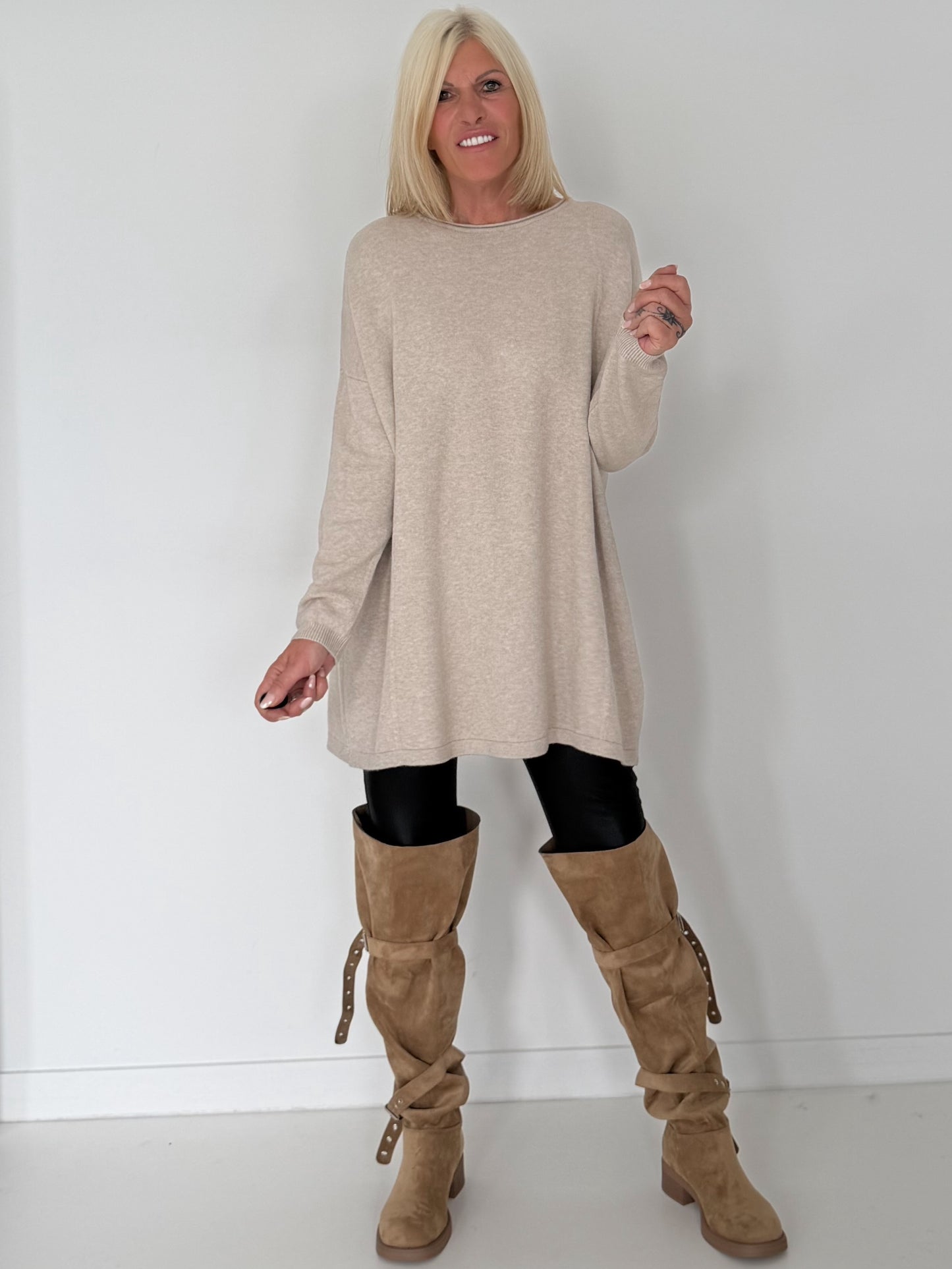 Longpullover - beige
