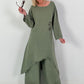 Linen two-piece - khaki