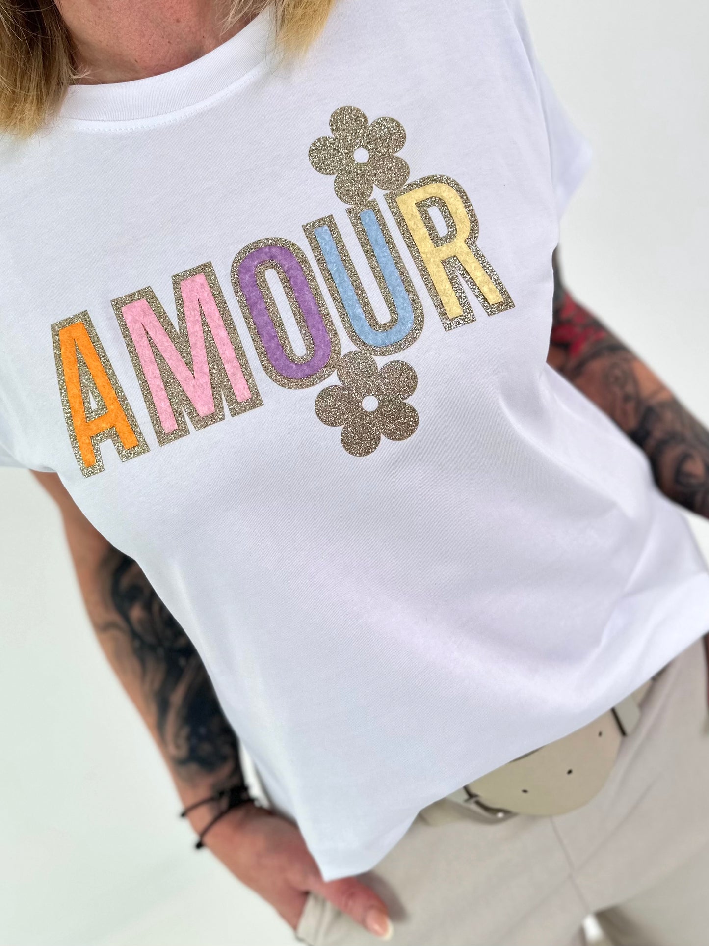 T-shirt Amour - wit