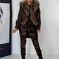 Jacke mit kuscheligem Fellkragen - mokka