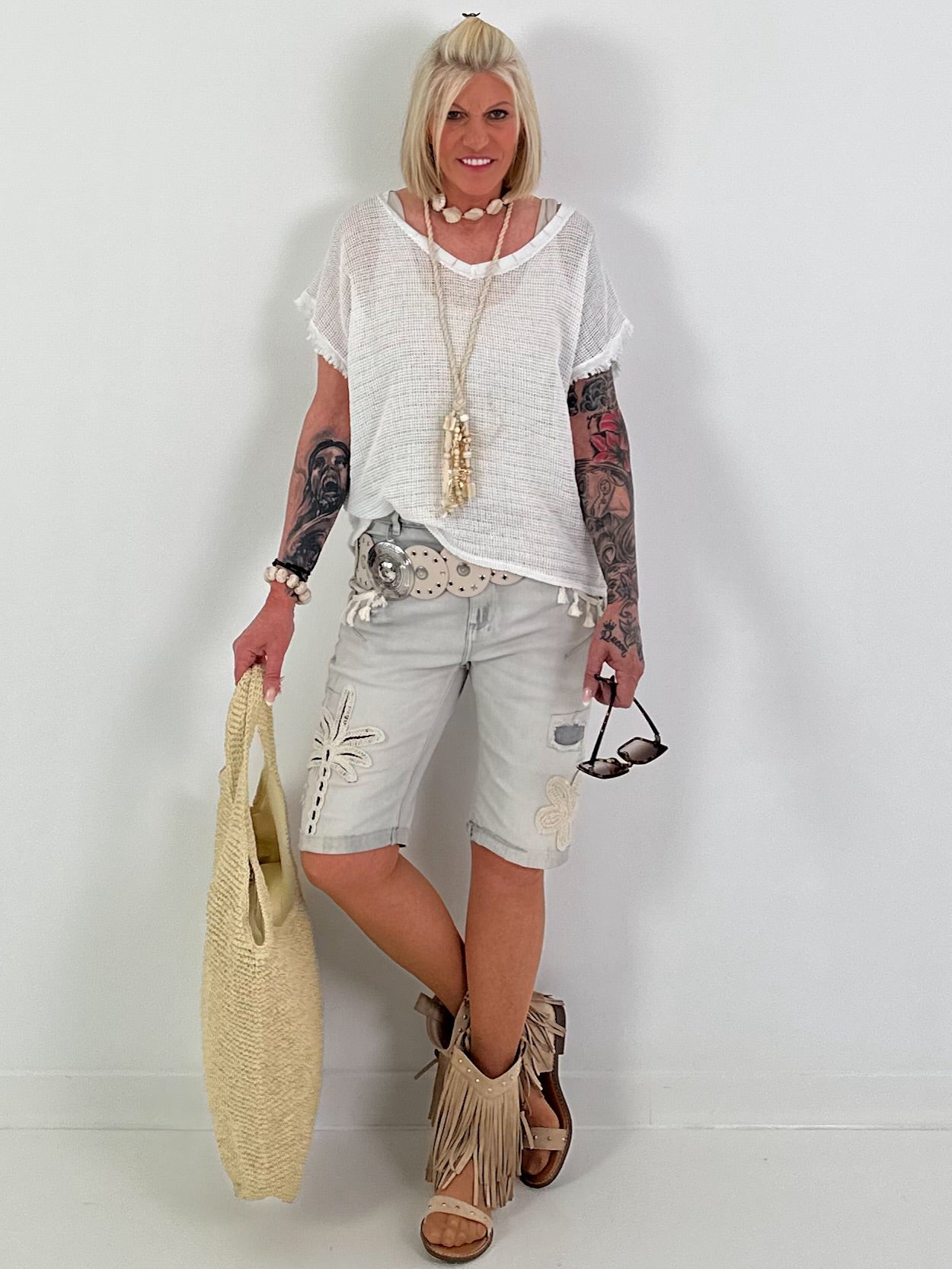 Mesh-shirt - wit