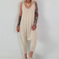 Jumpsuit mit Nieten- beige