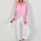 Silk Tunic with Crochet Neckline - Pink
