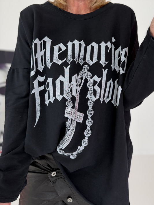 Sweater Memories Fade Glow - schwarz