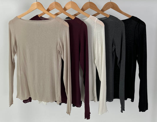 Basic Longsleeve Modell "Pure Skin" - 6 Farben