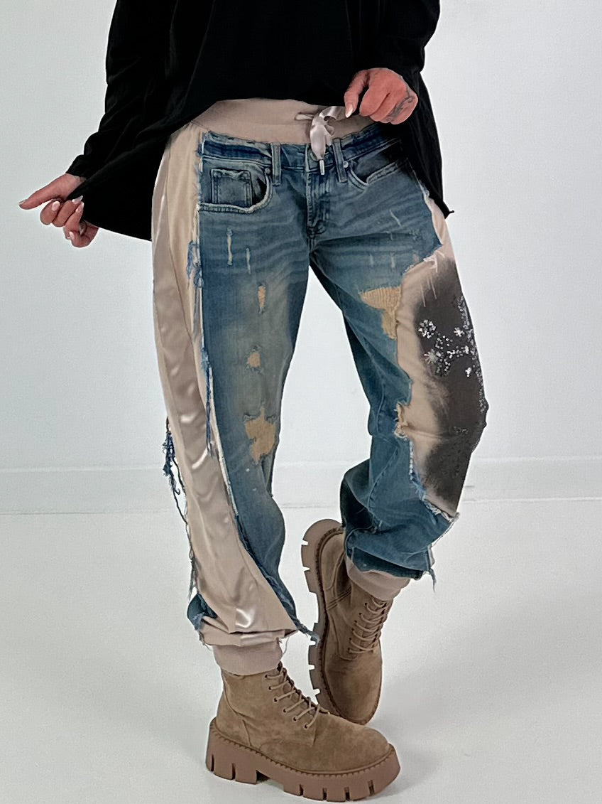 Jogg-Jeans im used Look Panther&Cross - denim