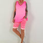 Fringe top - neon pink