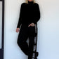 Basic Rollkragenpullover - schwarz