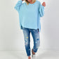 Sweatshirt Modell "Backheart" - hellblau
