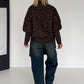Weste im Leo-Look mit Streifen - leo-mokka