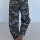 Sweatpants with camouflage print - taupe-multicoloured
