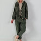 Jacke mit goldenen Nieten-Details - oliv