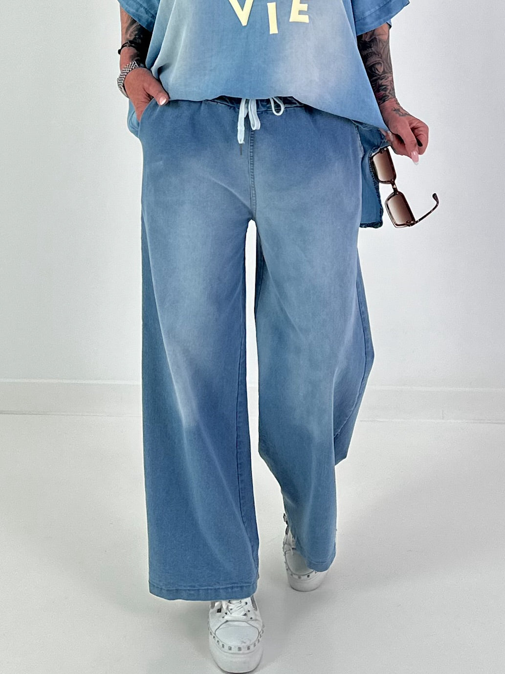 Wide leg jeans - blue