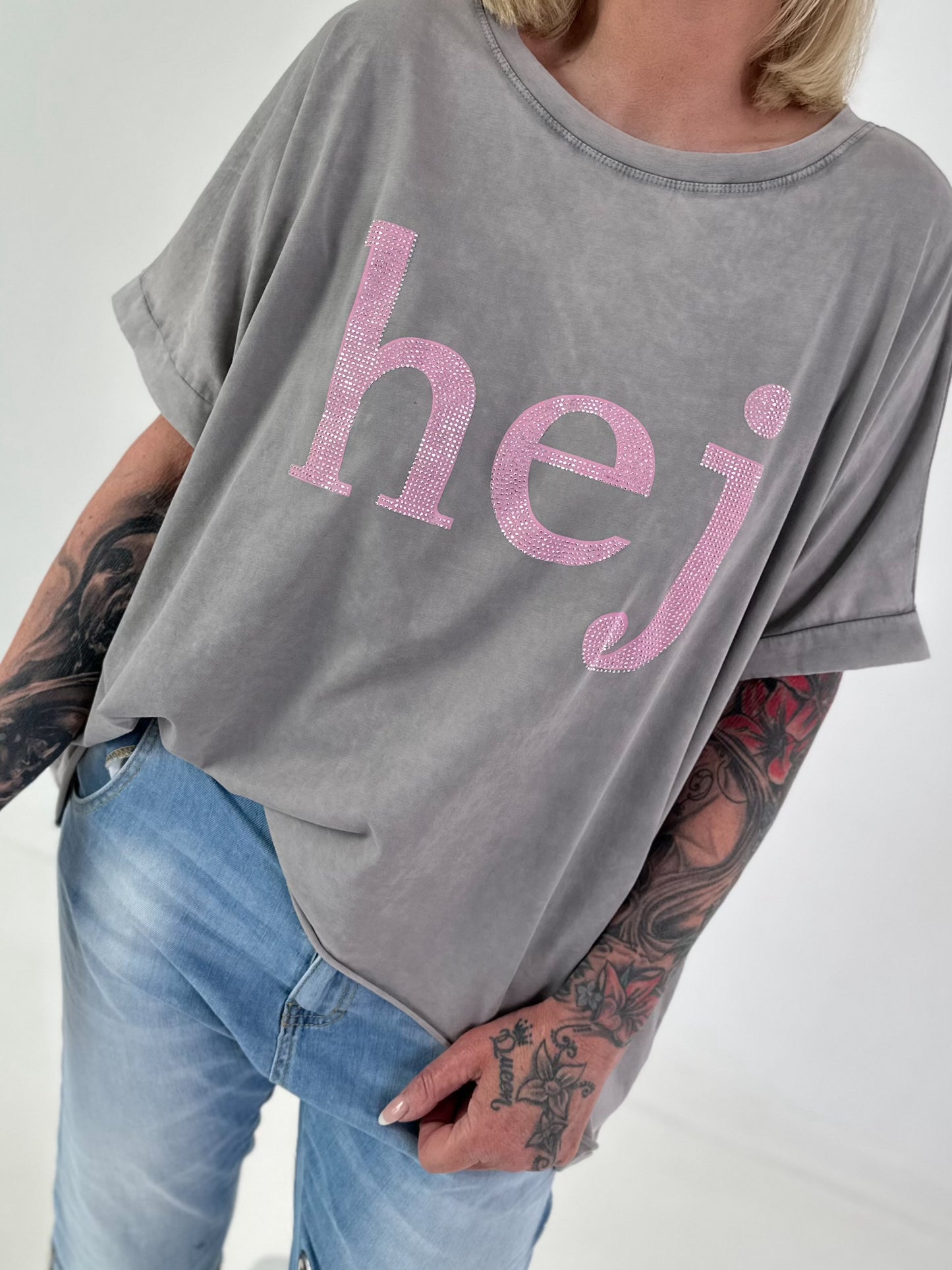 T-Shirt Hej - grey