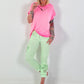 T-shirt with back tie - neon pink