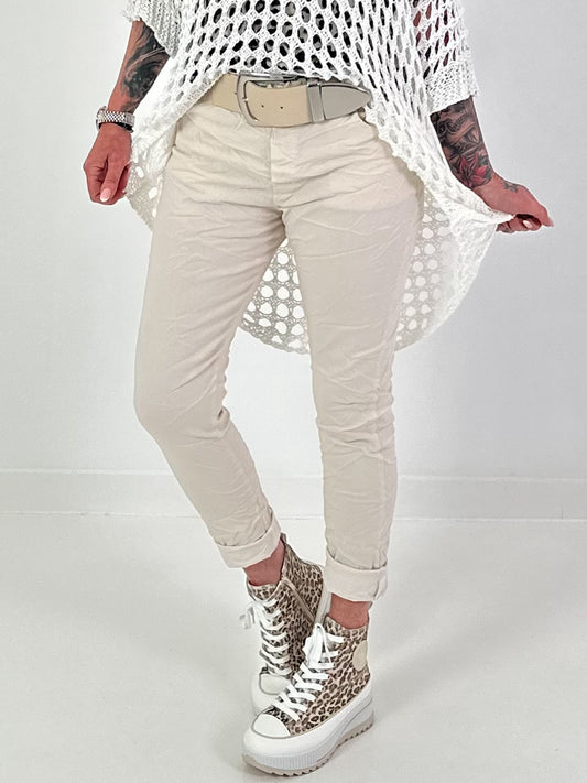 Basic Jogpants mit Bindeband - beige ( lieferbar ab 03.04.26)