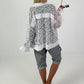 Jeansjacke mit floralem Netzeinsatz - weiss ( lieferbar ab 26.05.26)