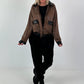 Vintage blouson in leather look - mocha