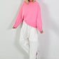 Sweatshirt model "Good Vibes" - pink