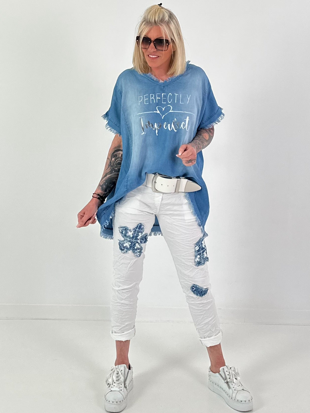 Jeans shirt Perfectly Imperfect - dark blue