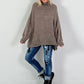 Oversized sweater model "Snuggle Arctic" - taupe
