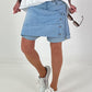 2-in-1 denim shorts - light-denim