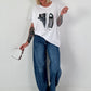 T-Shirt Chucks - weiss-blau