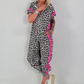 Overall mit kurzem Arm-leo- pink