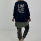 Jacke mit Rückenprint - dunkelblau