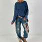 Oversized Shirt stone washed - blau