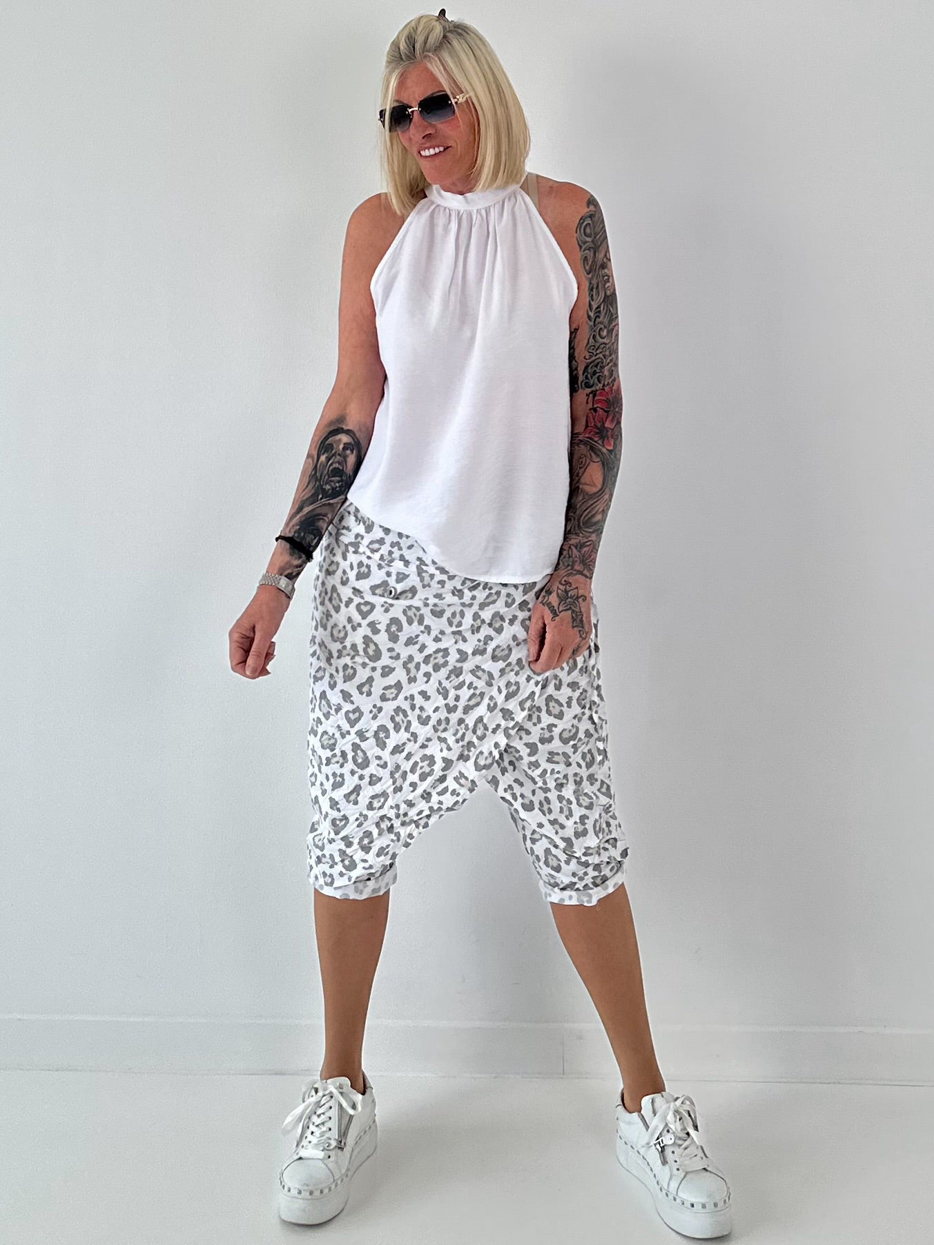Neckholder Top -weiss