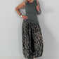 Leichte Pumphose mit stylischem Print  - anthrazit - mehrfarbig